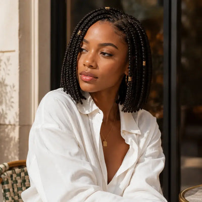 ADOPT THE BOB BRAIDS, THIS STYLIZED SQUARE!