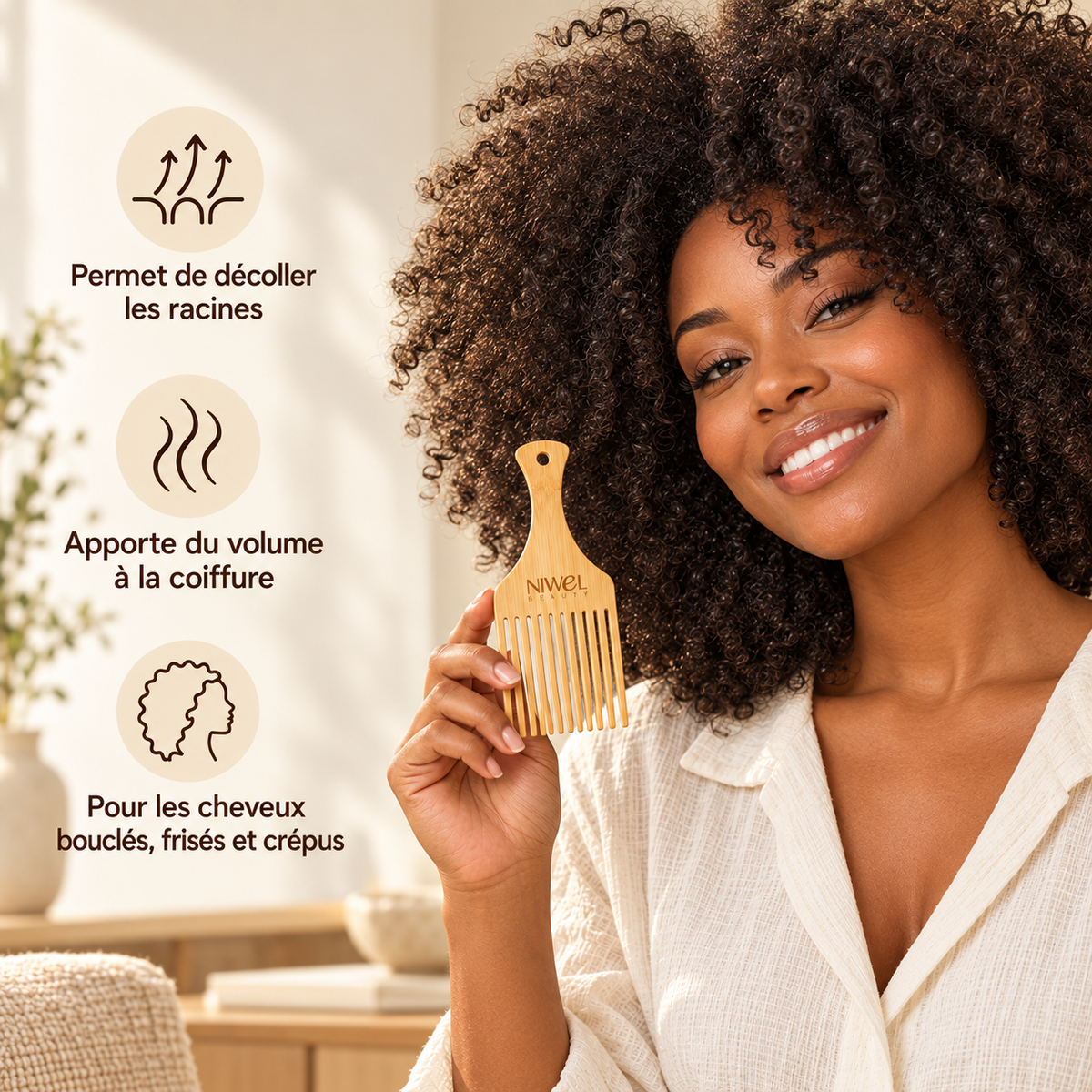 Peigne Volume en bambou