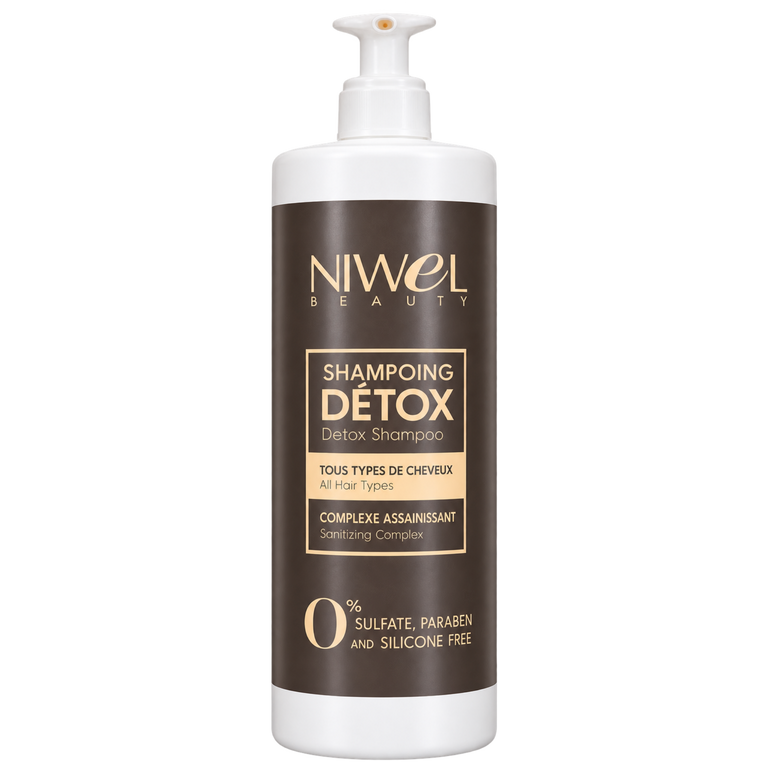 Shampoing détoxifiant format un litre pour purifier les cheveux avant chaque nouvelle routine 