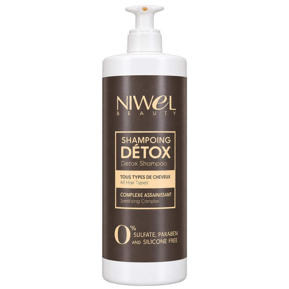 Shampoing détoxifiant format un litre pour purifier les cheveux avant chaque nouvelle routine 