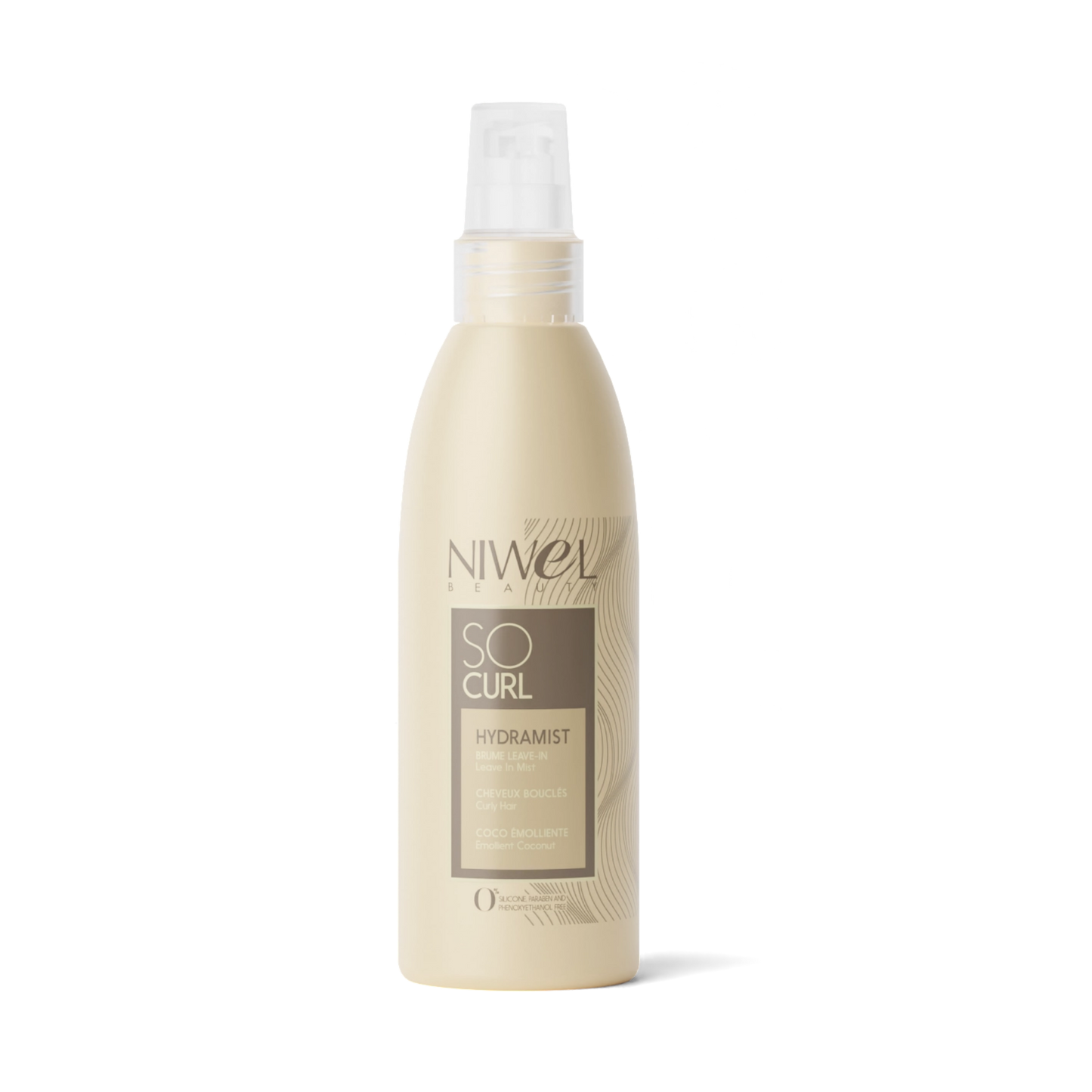 leave in et spray pour cheveux boucles et ondules à base de noix de coco