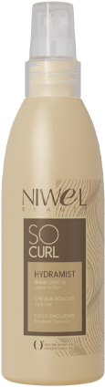 leave in et spray pour cheveux boucles et ondules à base de noix de coco